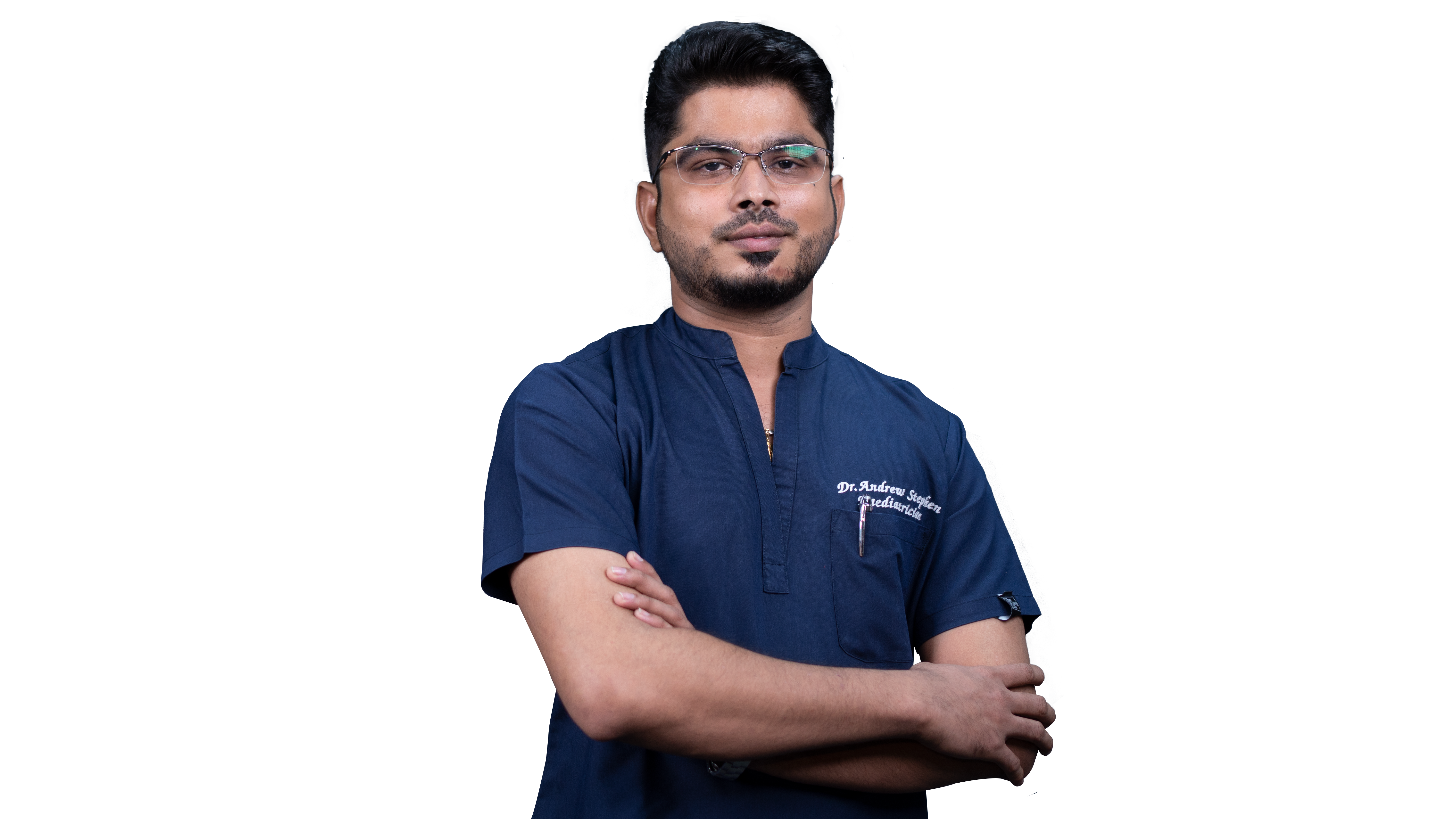 Doctor sitting and smiling